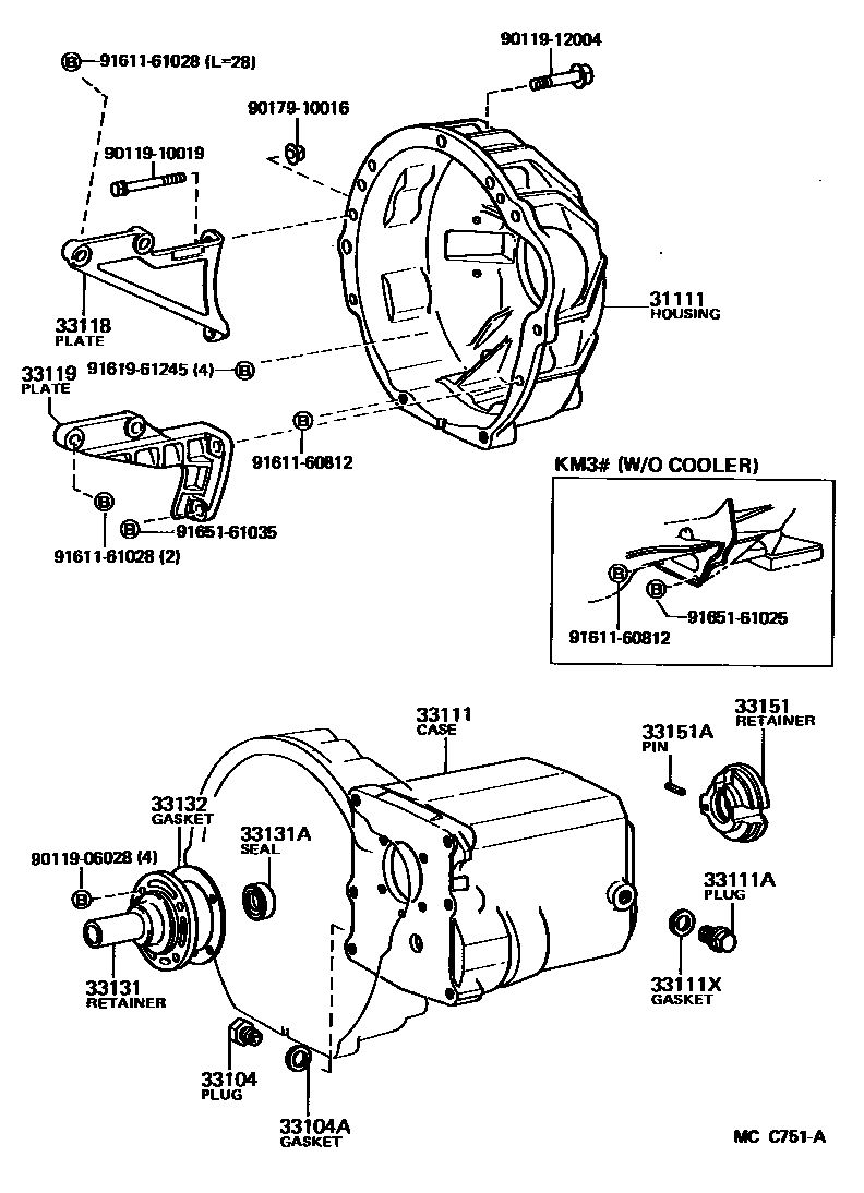 3302 — CLUTCH HOUSING & TRANSMISSION CASE (MTM)