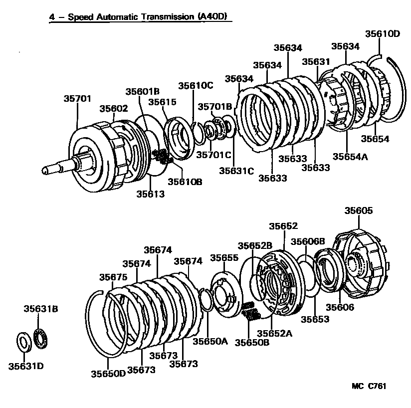 3507 — BRAKE BAND & MULTIPLE DISC CLUTCH (ATM)