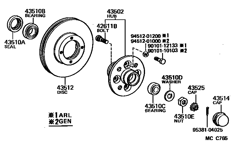 4303 — FRONT AXLE HUB
