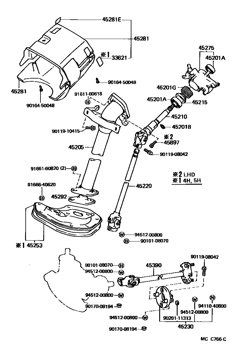 4501 — STEERING COLUMN & SHAFT
