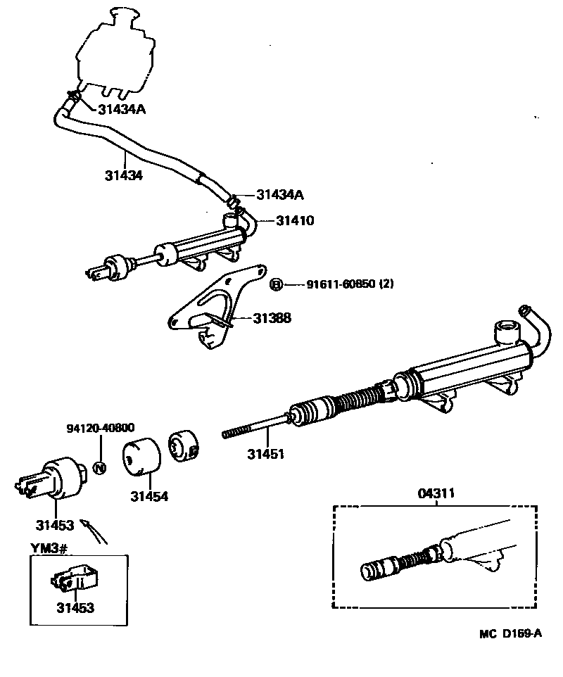 3103 — CLUTCH MASTER CYLINDER