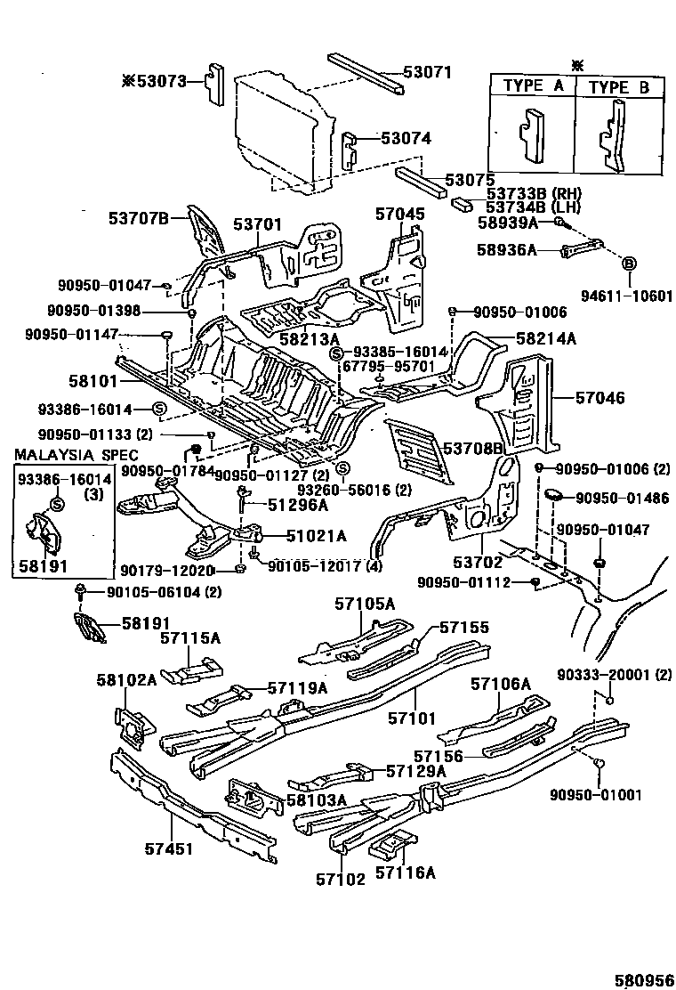 5851 — FRONT FLOOR PANEL & FRONT FLOOR MEMBER