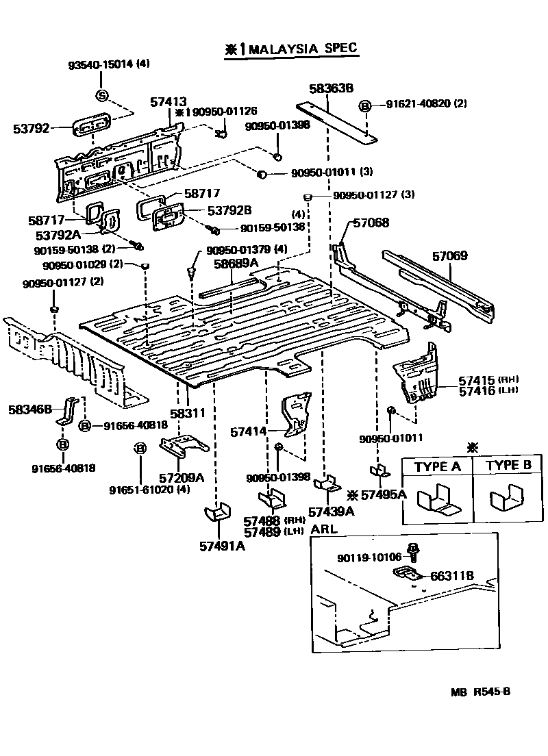 5852 — REAR FLOOR PANEL & REAR FLOOR MEMBER