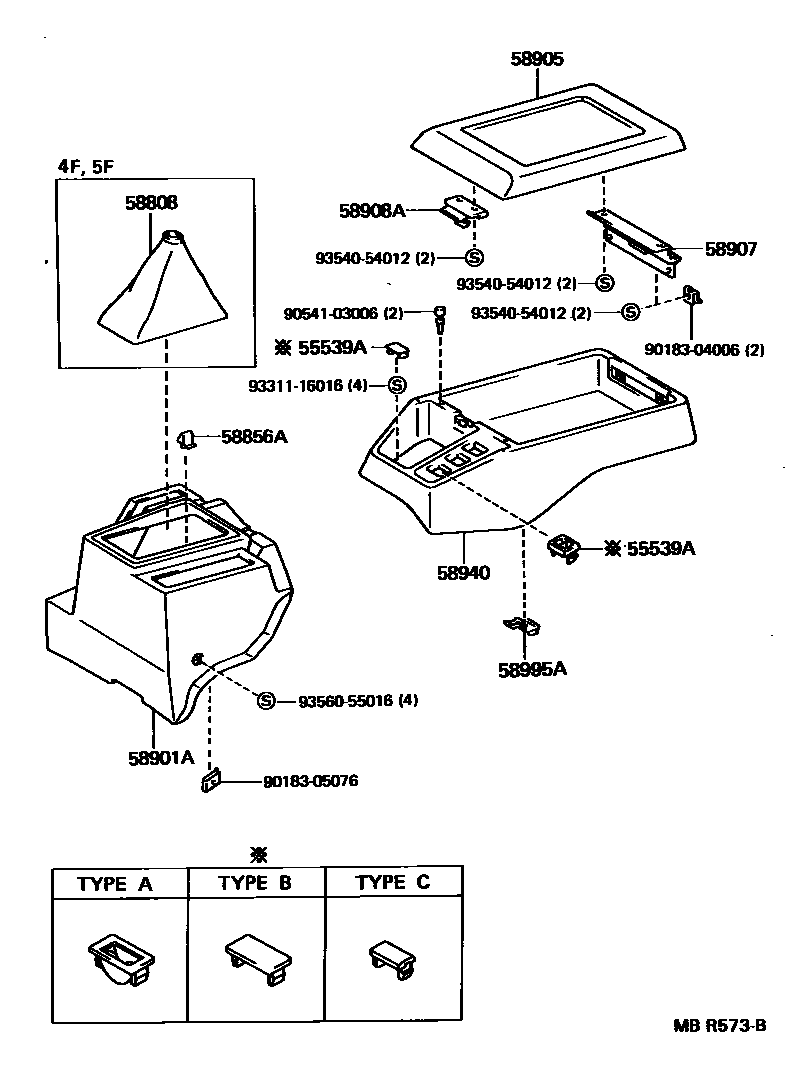5855 — CONSOLE BOX & BRACKET
