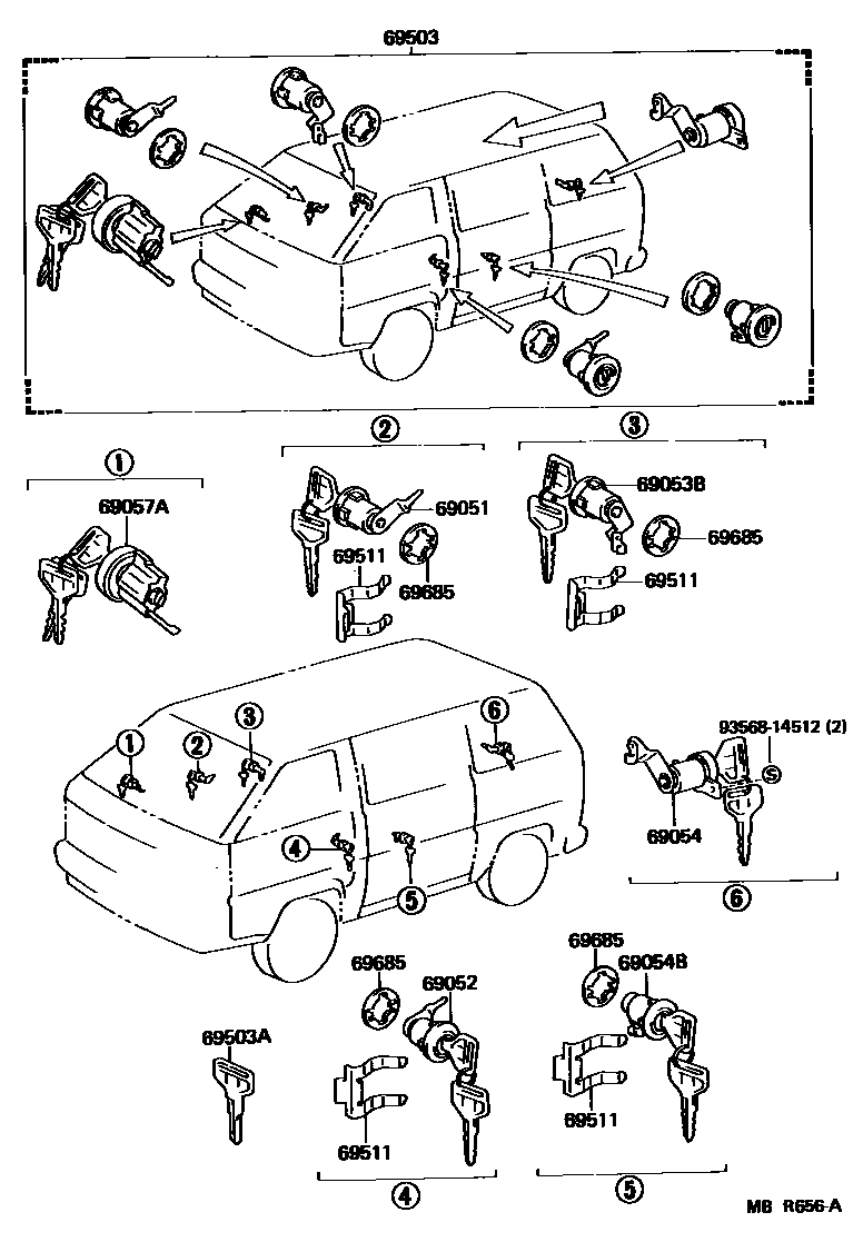 6765 — LOCK CYLINDER SET
