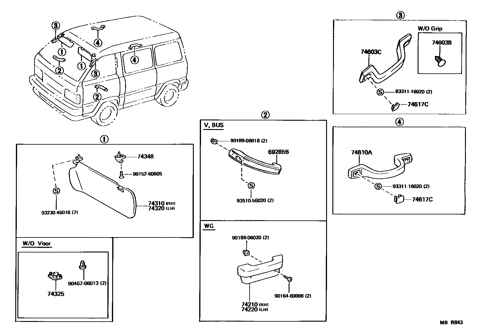 7451 — ARMREST & VISOR