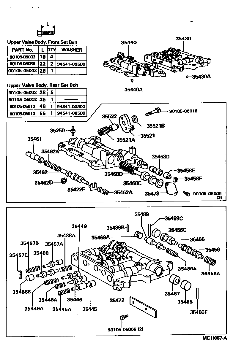 3512 — VALVE BODY & OIL STRAINER (ATM)