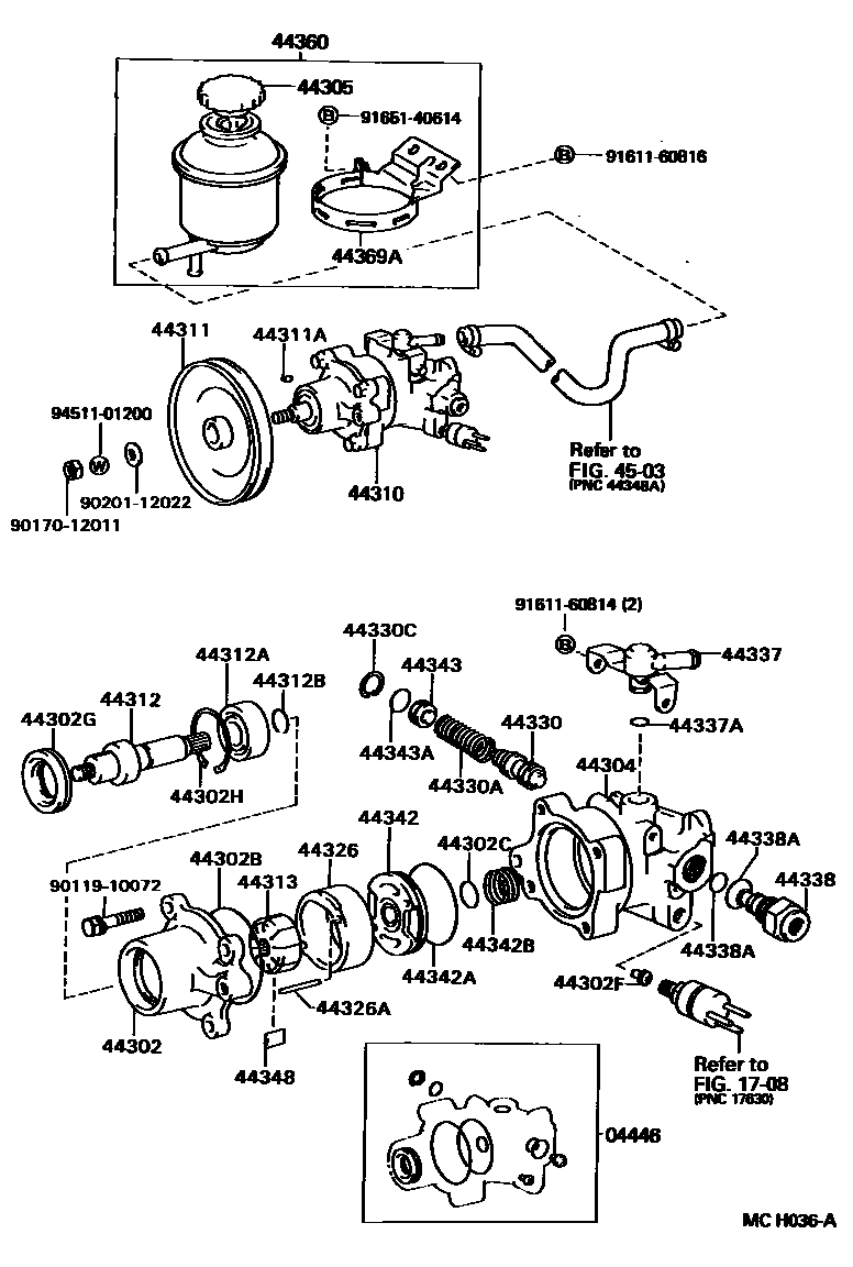 4502 — VANE PUMP & RESERVOIR (POWER STEERING)