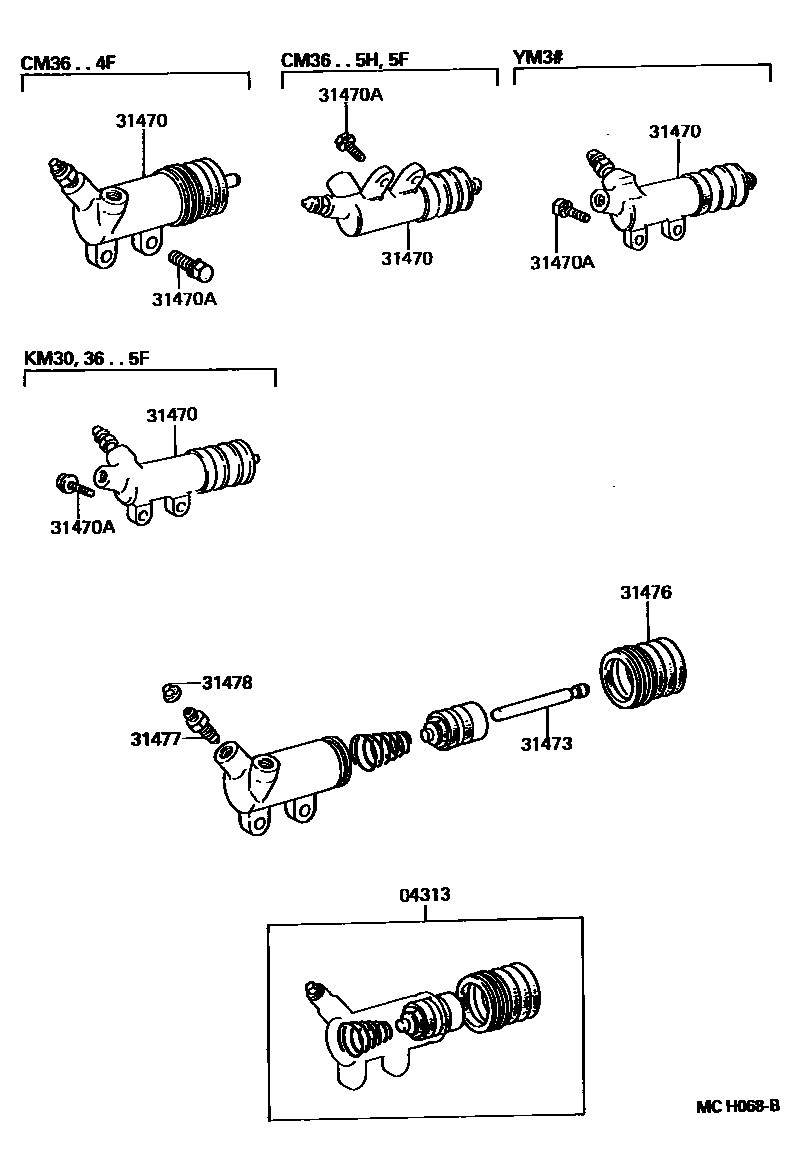 3105 — CLUTCH RELEASE CYLINDER