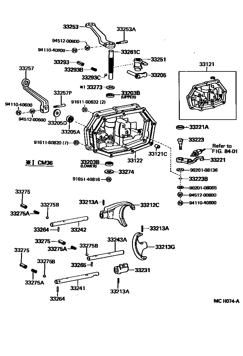 3307 — GEAR SHIFT FORK & LEVER SHAFT (MTM)