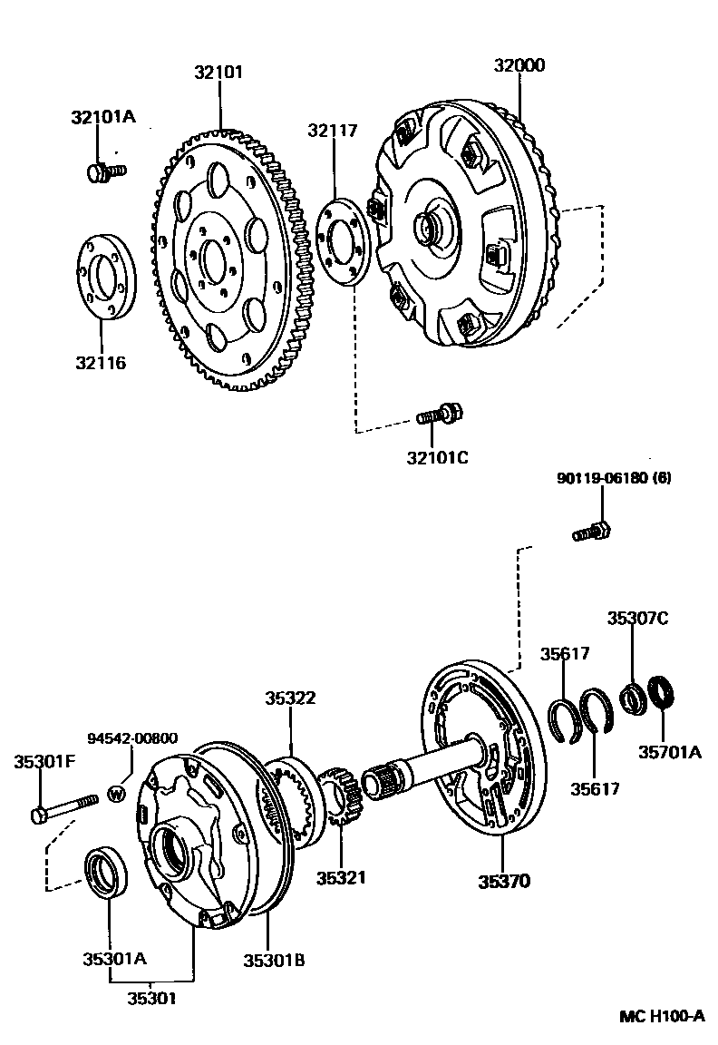 3502 — TORQUE CONVERTER, FRONT OIL PUMP & CHAIN (ATM)