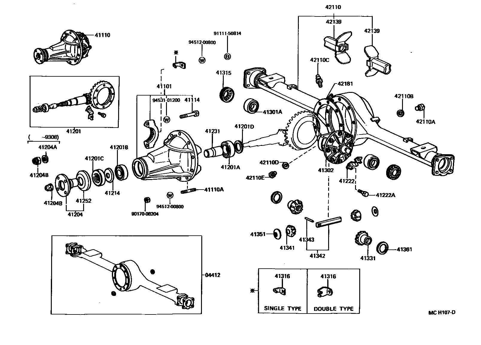 4101 — REAR AXLE HOUSING & DIFFERENTIAL