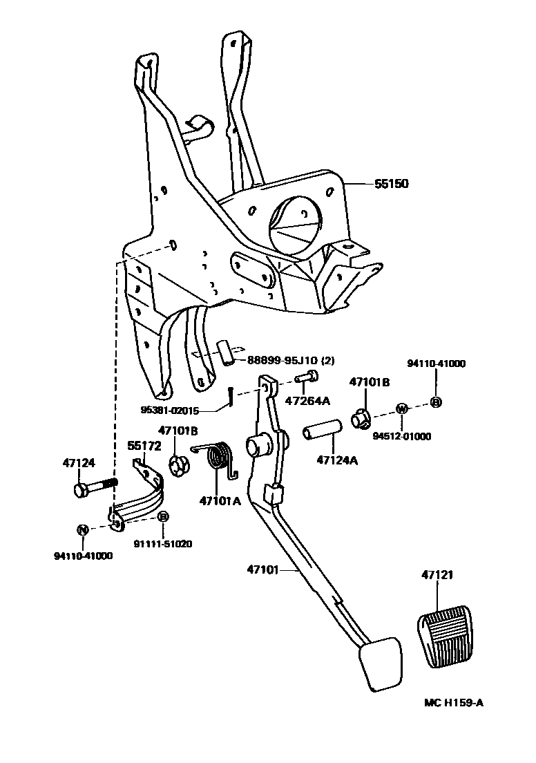 4701 — BRAKE PEDAL & BRACKET