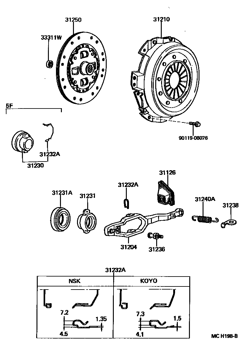 3101 — CLUTCH & RELEASE FORK
