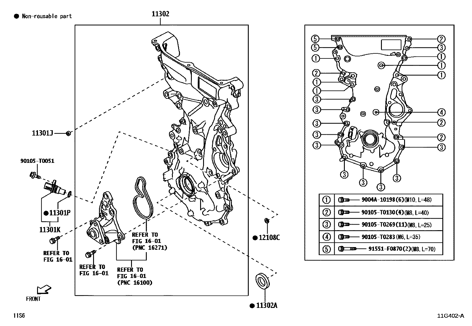 1106 — TIMING GEAR COVER & REAR END PLATE