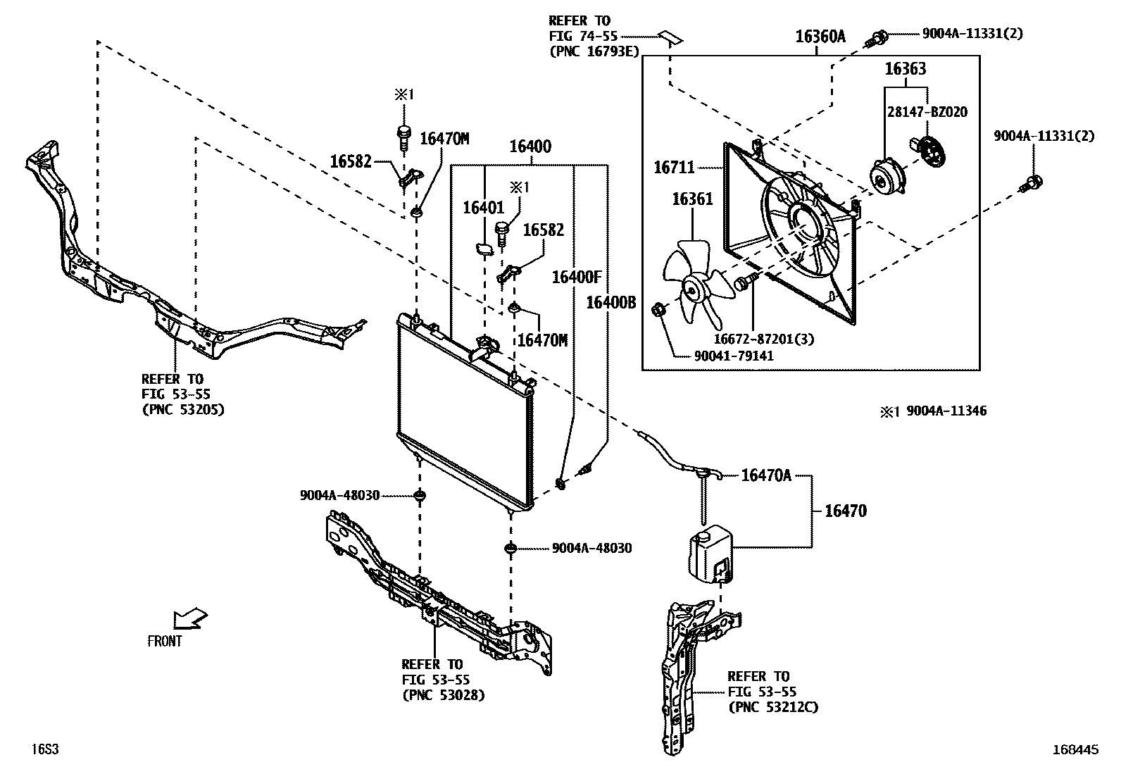 1603 — RADIATOR & WATER OUTLET