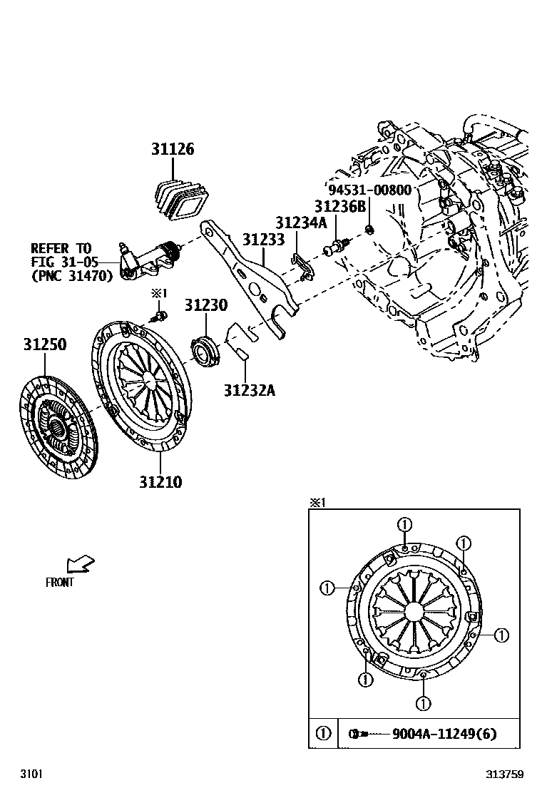 3101 — CLUTCH & RELEASE FORK