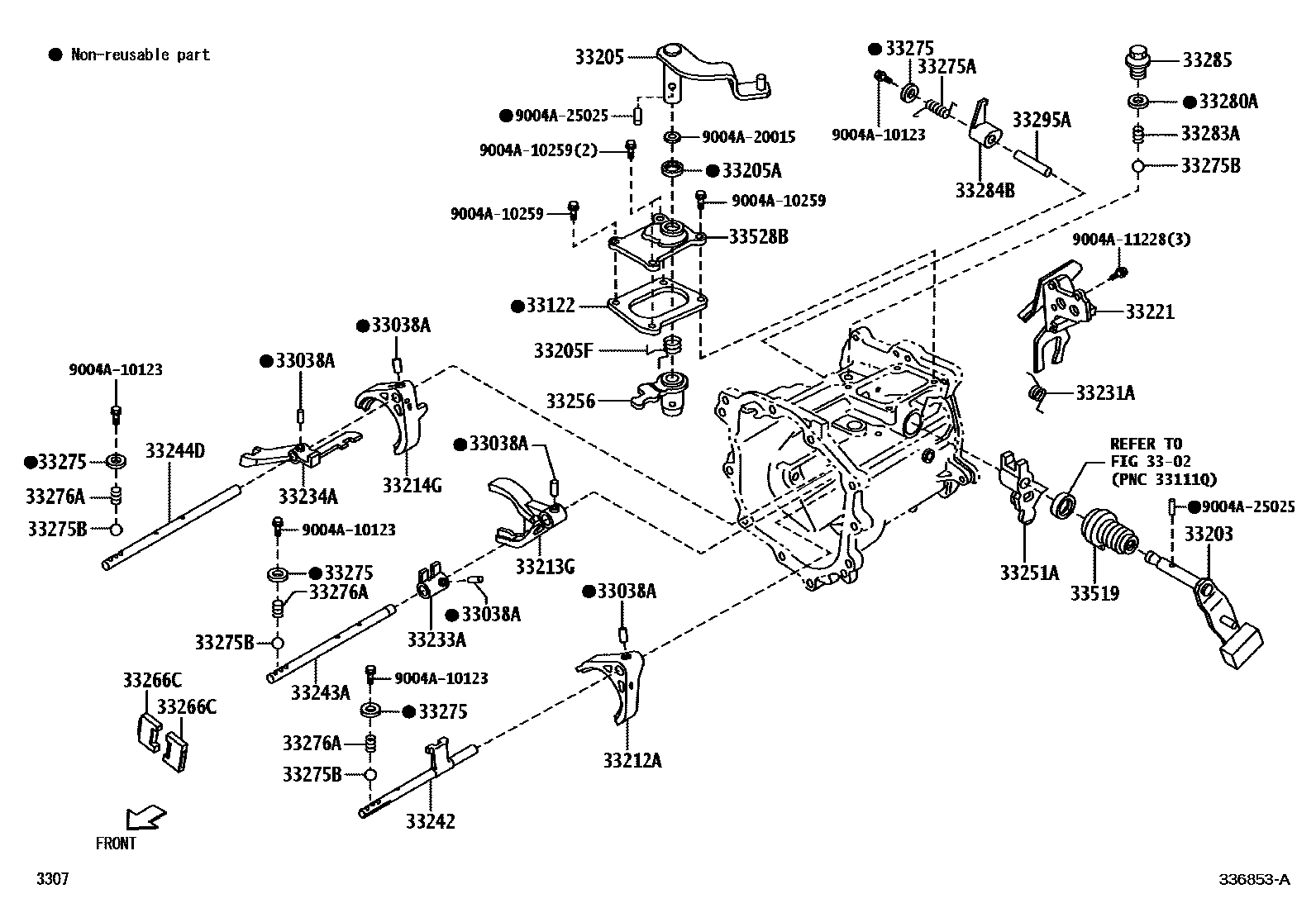 3307 — GEAR SHIFT FORK & LEVER SHAFT (MTM)