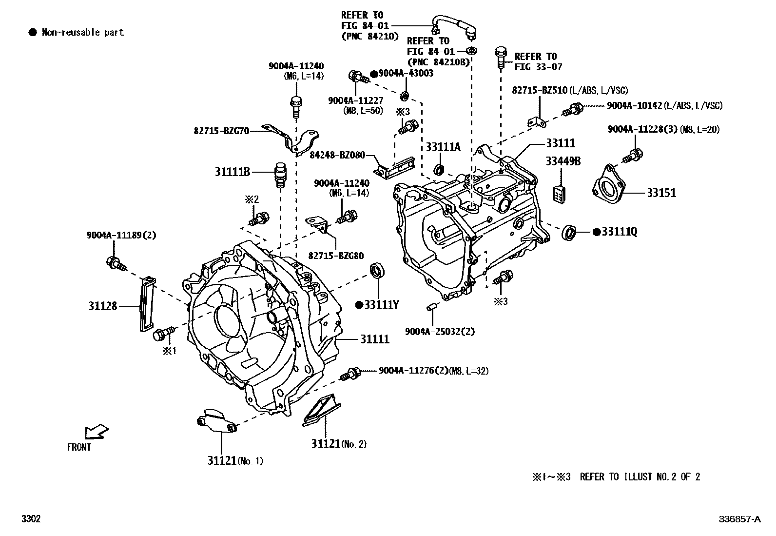 3302 — CLUTCH HOUSING & TRANSMISSION CASE (MTM)