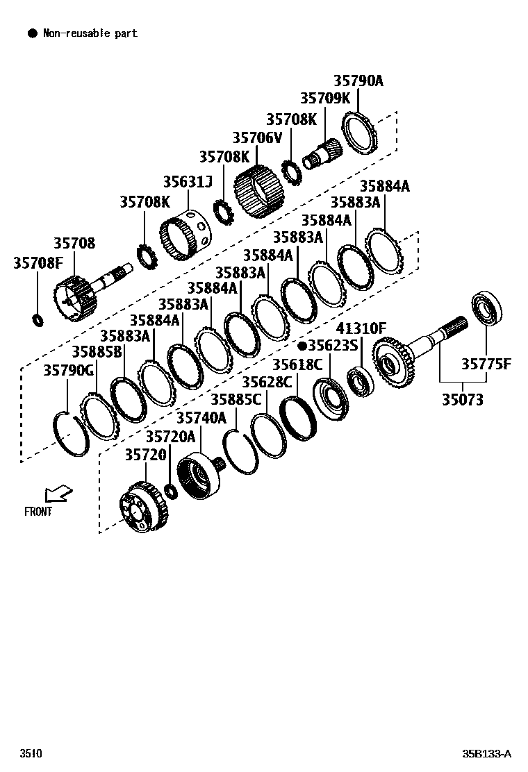 3510 — PLANETARY GEAR, REVERSE PISTON & COUNTER GEAR(ATM)