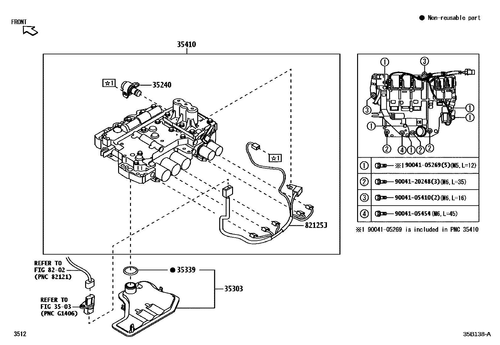 3512 — VALVE BODY & OIL STRAINER (ATM)