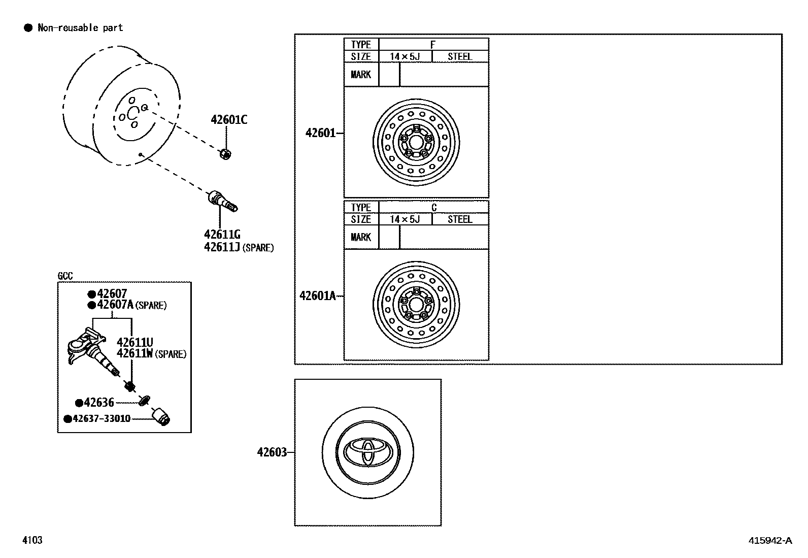 4103 — DISC WHEEL & WHEEL CAP