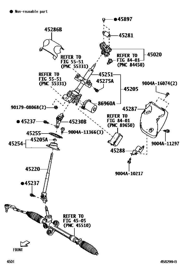 4501 — STEERING COLUMN & SHAFT