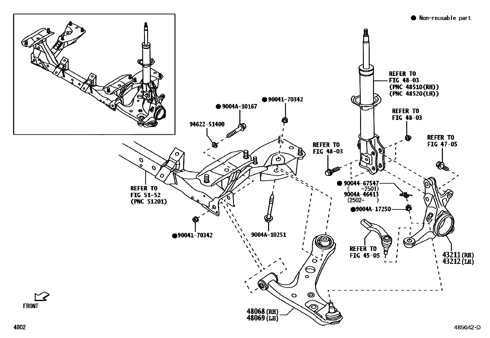 4802 — FRONT AXLE ARM & STEERING KNUCKLE