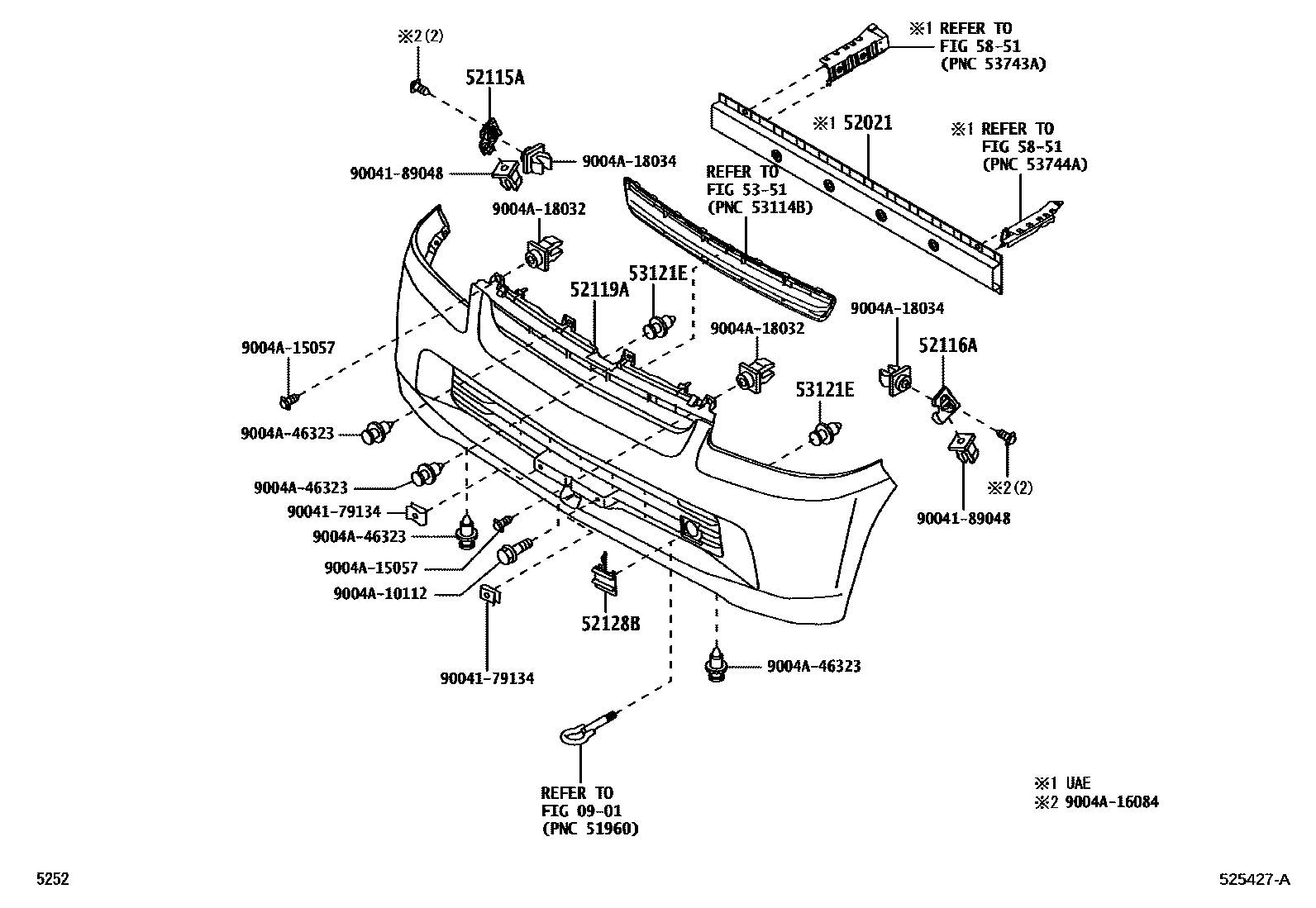 5252 — FRONT BUMPER & BUMPER STAY