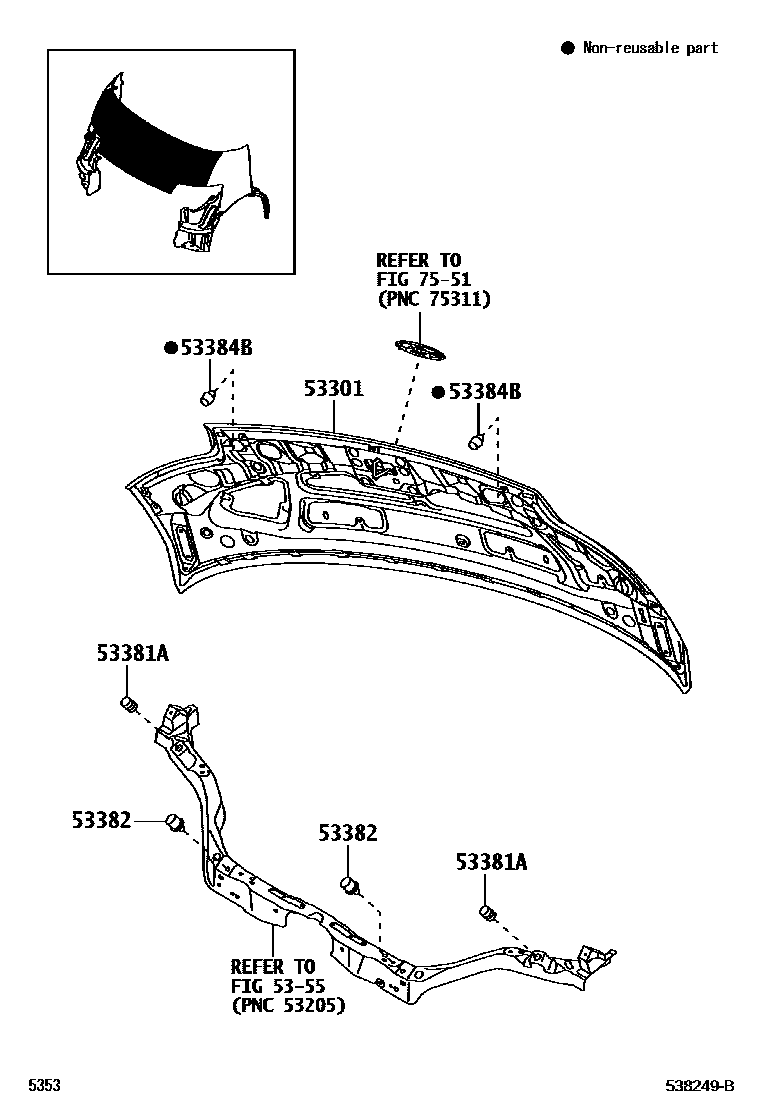 5353 — HOOD & FRONT FENDER