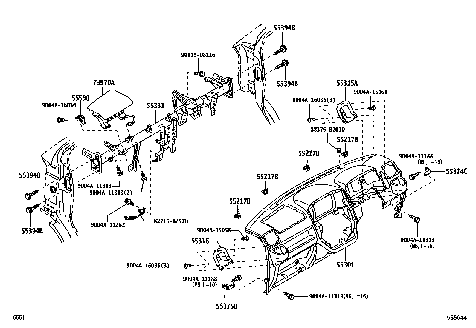 5551 — INSTRUMENT PANEL & GLOVE COMPARTMENT