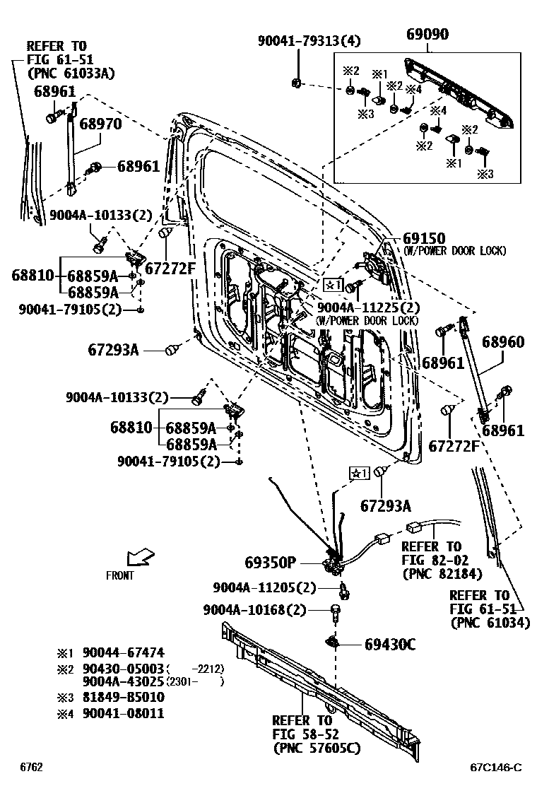 6762 — BACK DOOR LOCK & HINGE