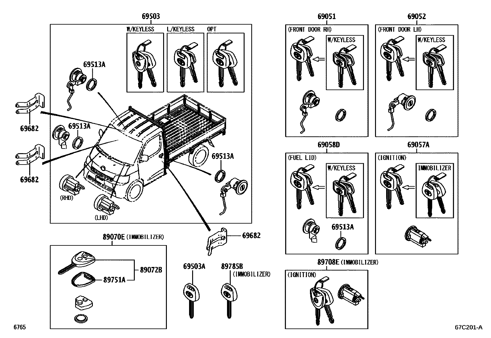 6765 — LOCK CYLINDER SET