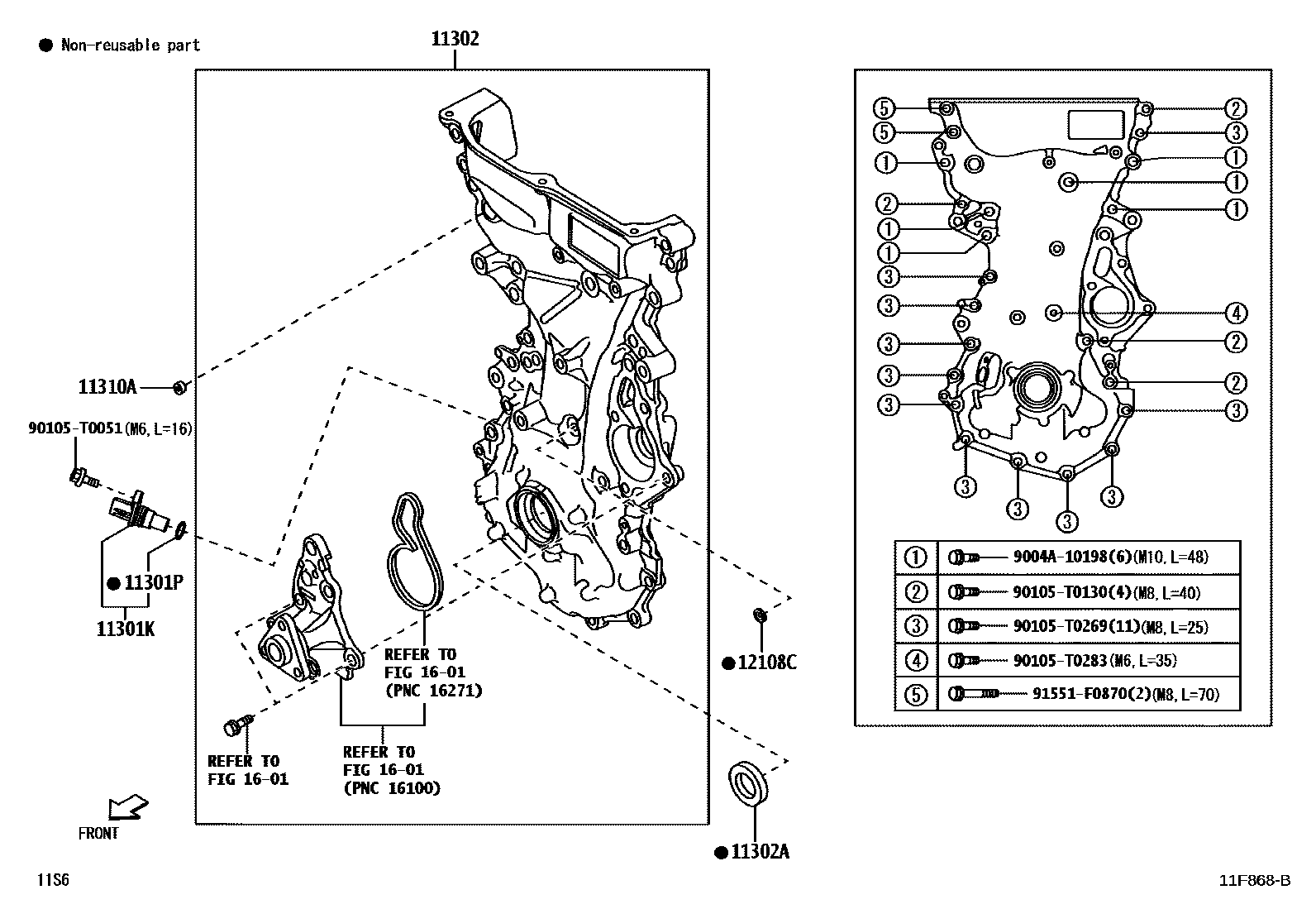 1106 — TIMING GEAR COVER & REAR END PLATE