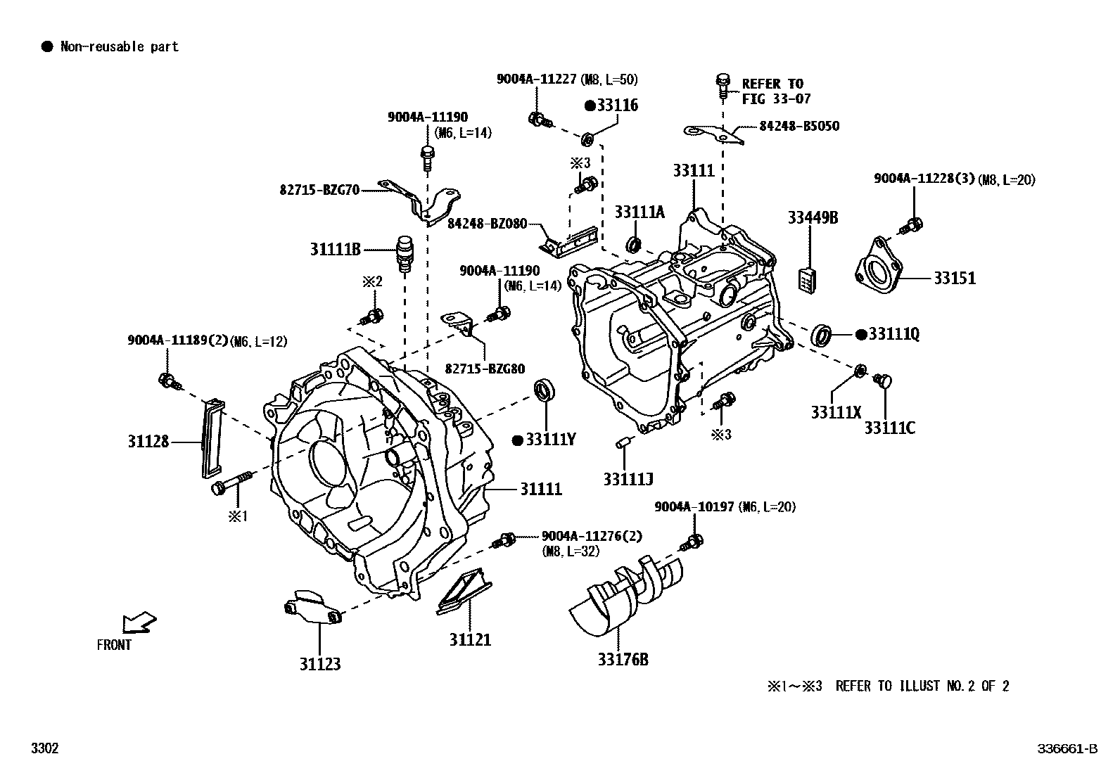3302 — CLUTCH HOUSING & TRANSMISSION CASE (MTM)