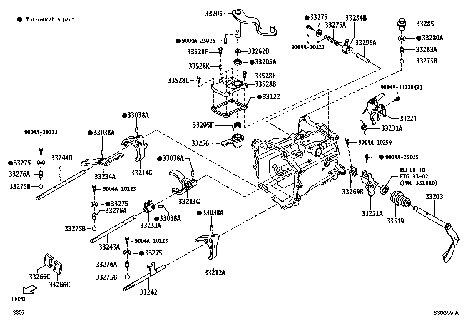 3307 — GEAR SHIFT FORK & LEVER SHAFT (MTM)