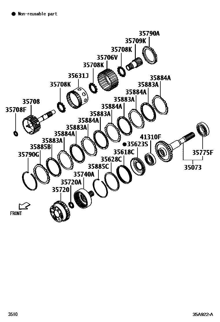 3510 — PLANETARY GEAR, REVERSE PISTON & COUNTER GEAR(ATM)