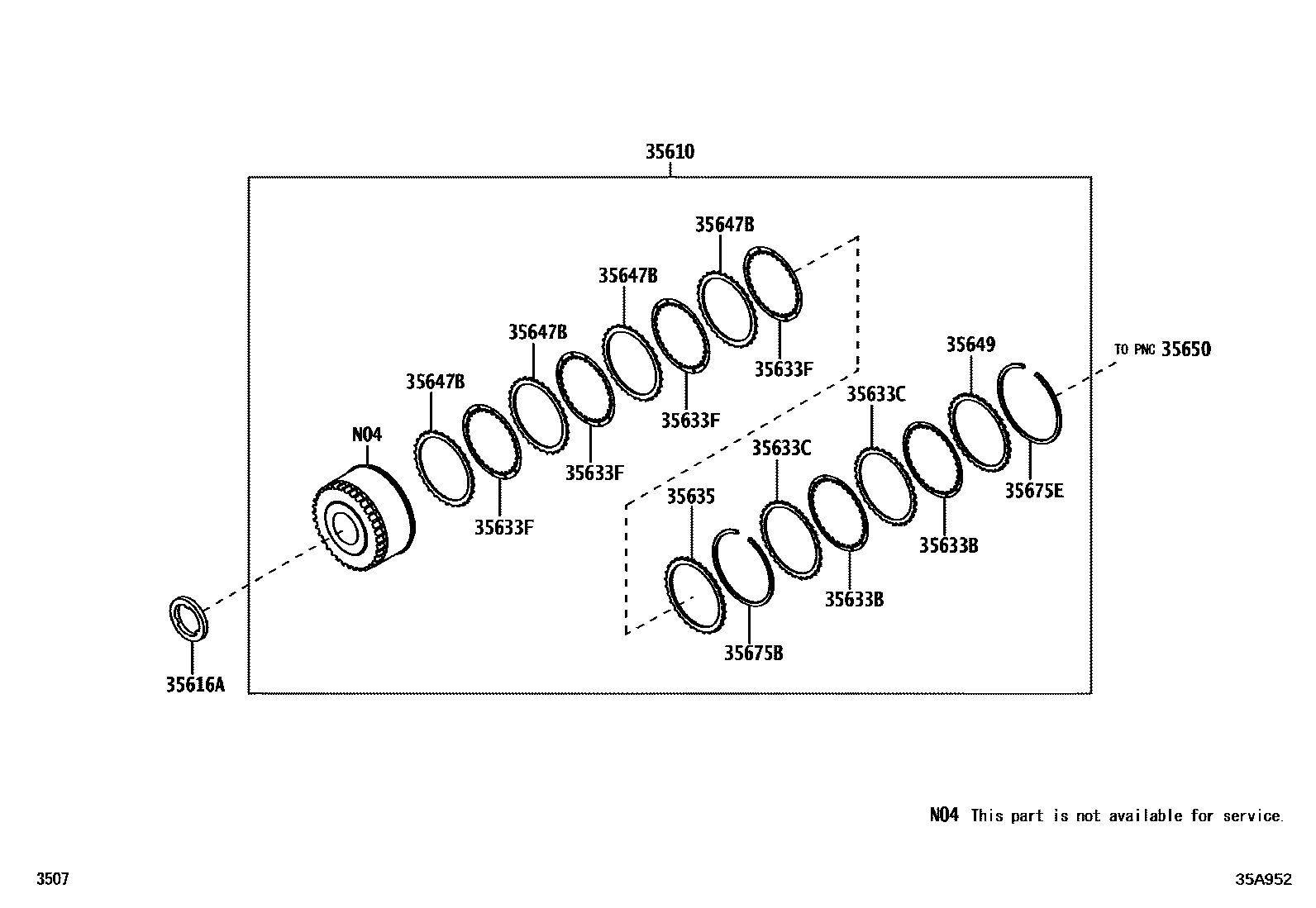 3507 — BRAKE BAND & MULTIPLE DISC CLUTCH (ATM)