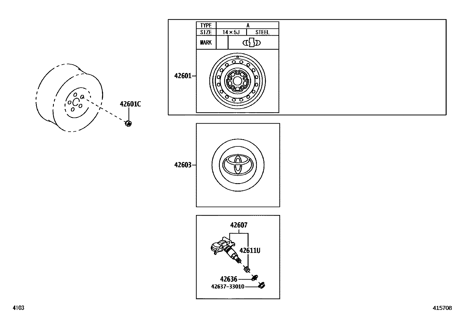 4103 — DISC WHEEL & WHEEL CAP