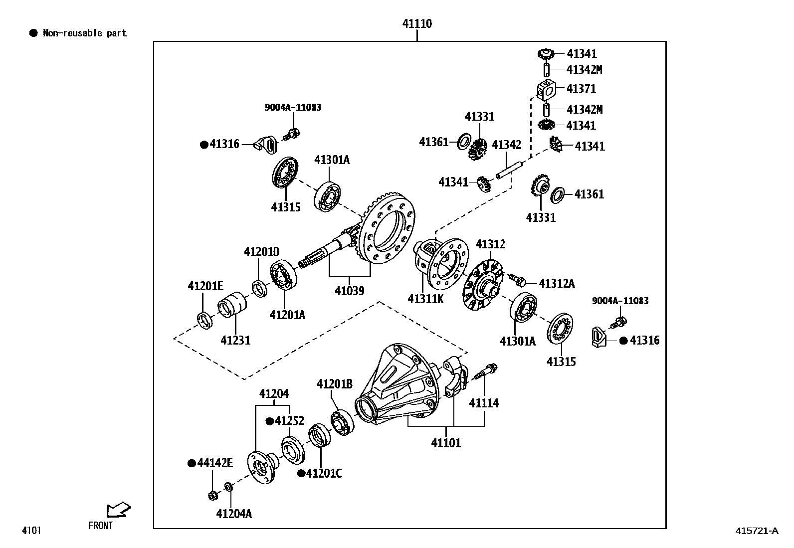 4101 — REAR AXLE HOUSING & DIFFERENTIAL