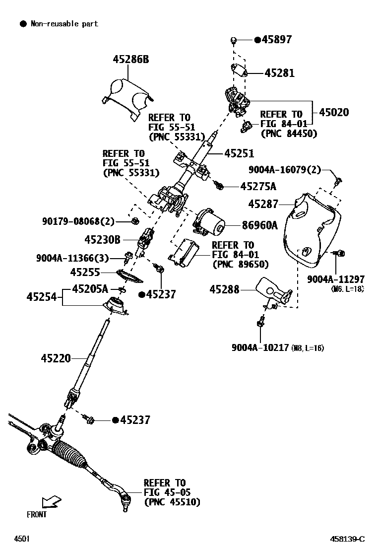 4501 — STEERING COLUMN & SHAFT