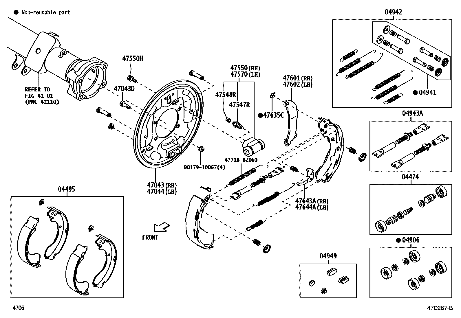4706 — REAR DRUM BRAKE WHEEL CYLINDER & BACKING PLATE
