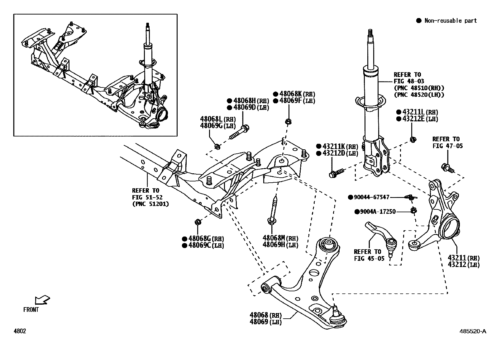 4802 — FRONT AXLE ARM & STEERING KNUCKLE