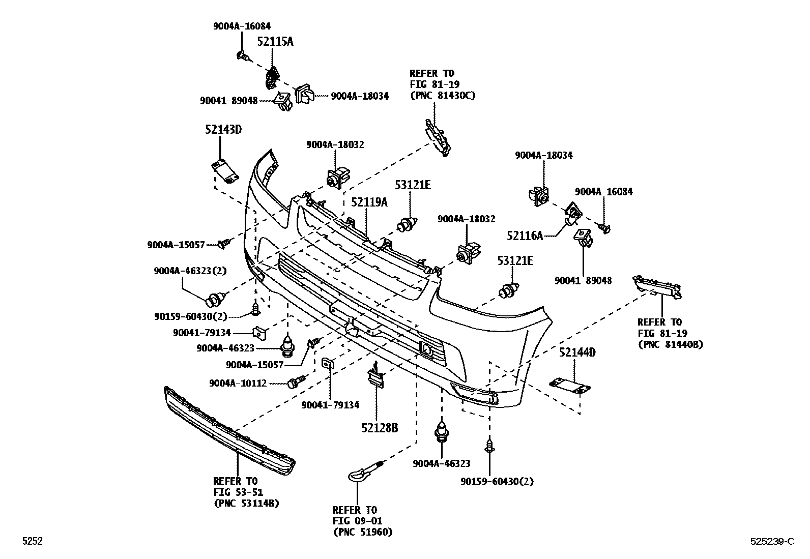 5252 — FRONT BUMPER & BUMPER STAY