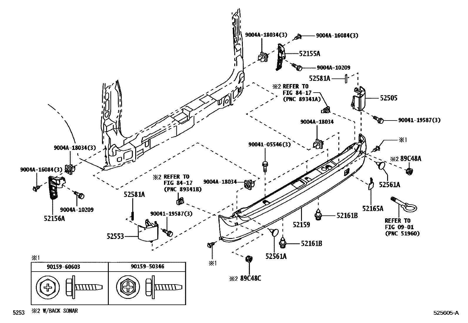 5253 — REAR BUMPER & BUMPER STAY