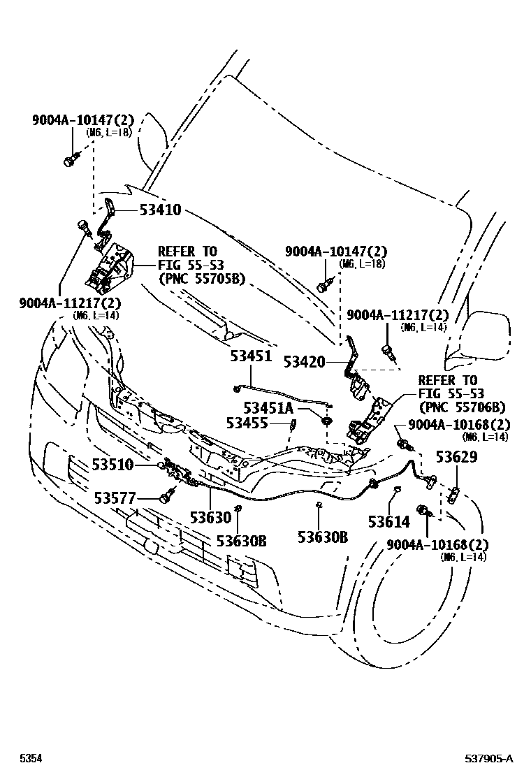 5354 — HOOD LOCK & HINGE