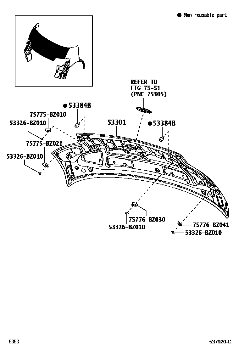 5353 — HOOD & FRONT FENDER