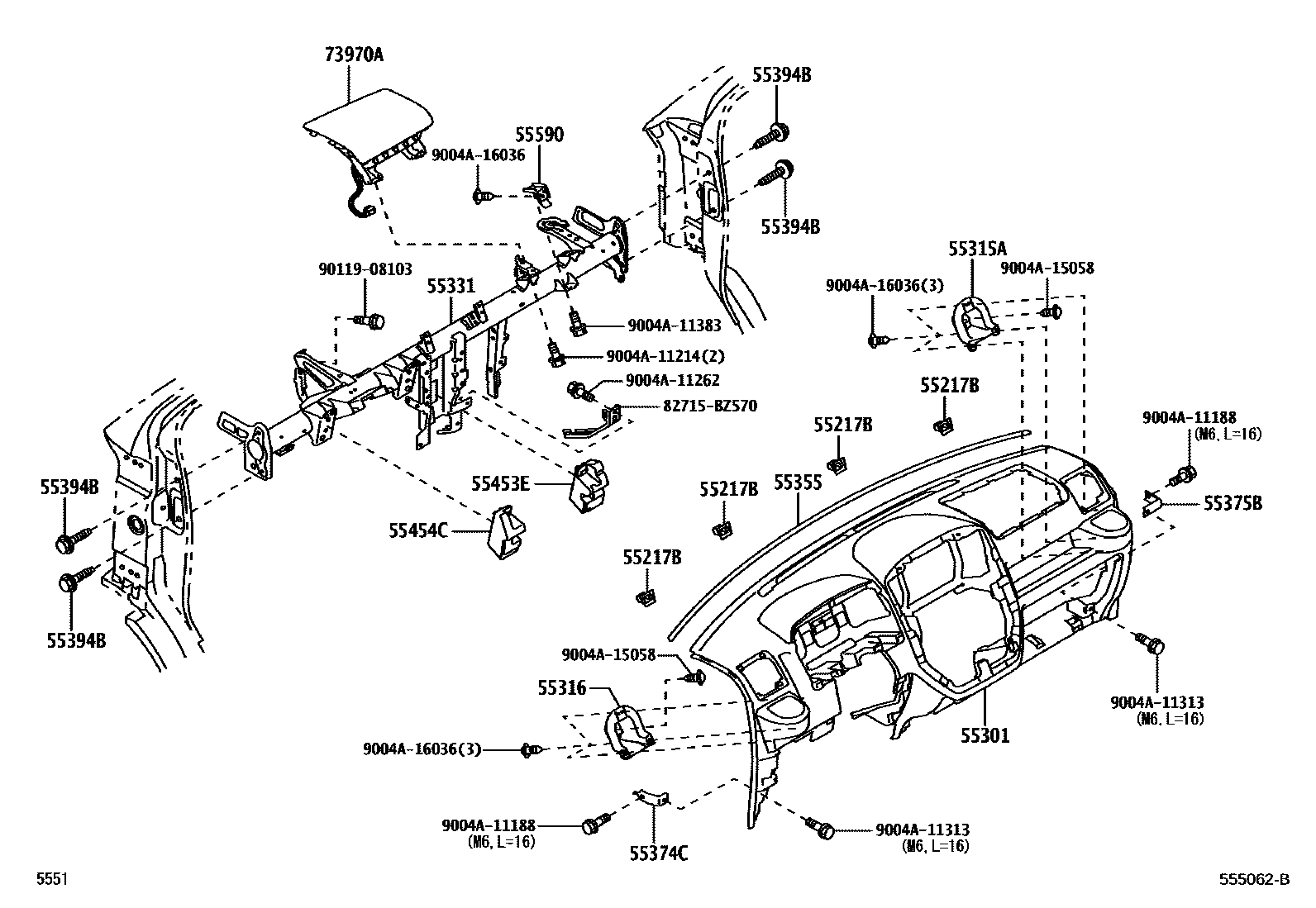 5551 — INSTRUMENT PANEL & GLOVE COMPARTMENT