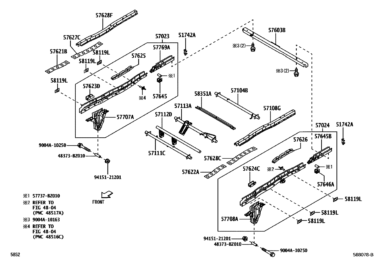 5852 — REAR FLOOR PANEL & REAR FLOOR MEMBER