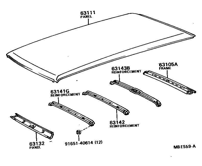 6153 — ROOF PANEL & BACK PANEL